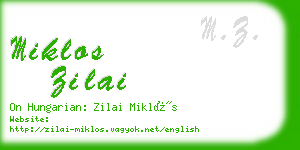 miklos zilai business card